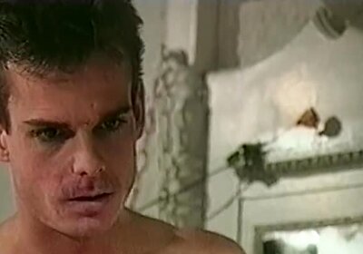 Trans MILF in Lingerie Ass Fucks a Man and Then They Cum Together with Double Handjob