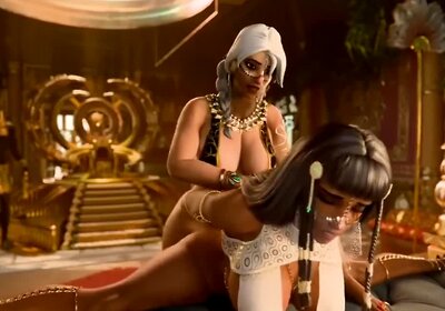 Thicc Fat Ass Ana Anal Fucking Her Transgender Stepdaughter, Eve Jerks off and Fills Her Suit with C