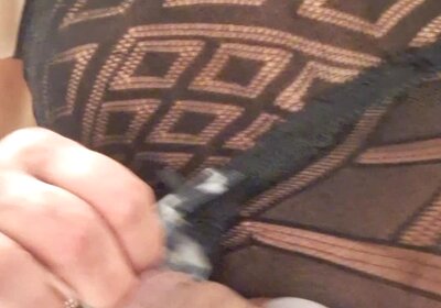 Big tits Crossbitch pantie dildo fuck
