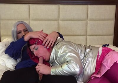 Very Pretty Crossdresser Fucking and Sucking Redhead Tgirl Raw - Compilation 3