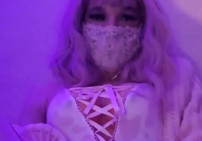 Sissy jerking off