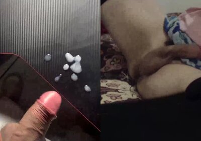 horny crossdresser masturbates webcam