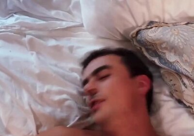 Two domina shemales gangbang on a sub dude