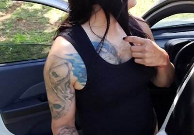 South African femboy flashing