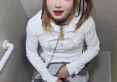 Collared Sissy Eats Her Cum